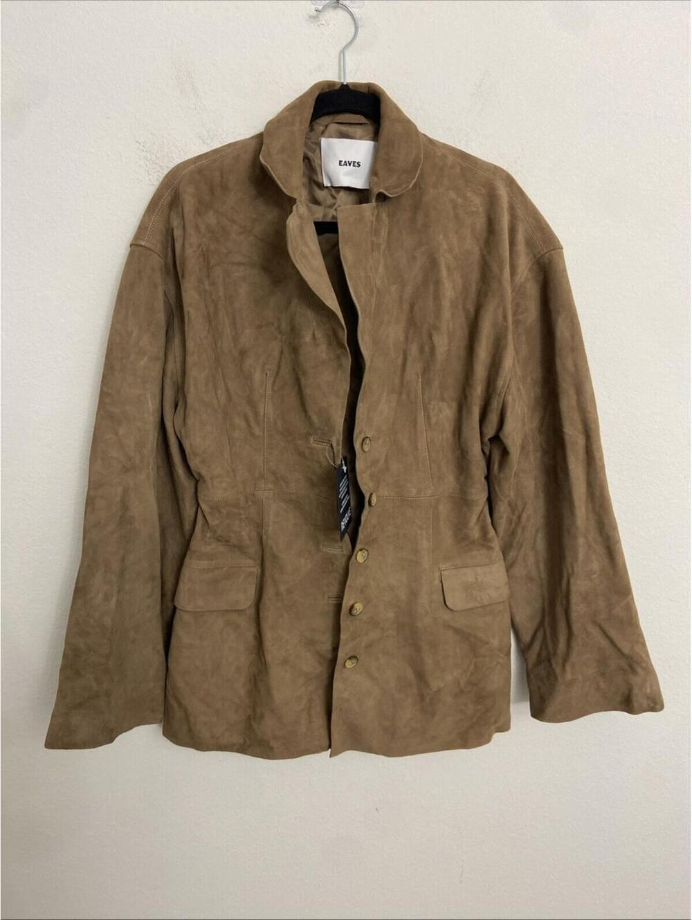 Eaves Revolve Salta Suede Jacket in Tan SIZE M NWT $528msrp - Picture 7 of 11